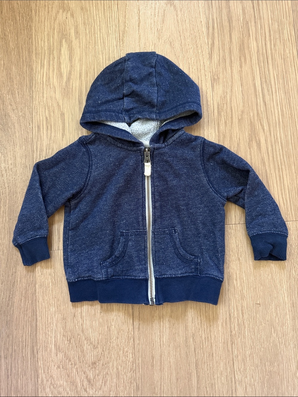 Carter's Navy Zip Front Hooded Sweatshirt 9 Months